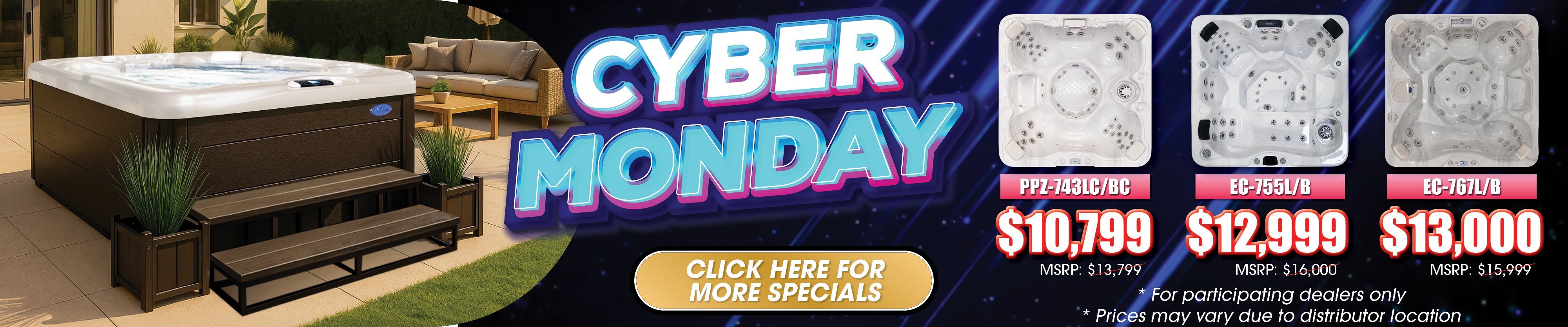 Calspas hot tub being used in a family setting - Lovington