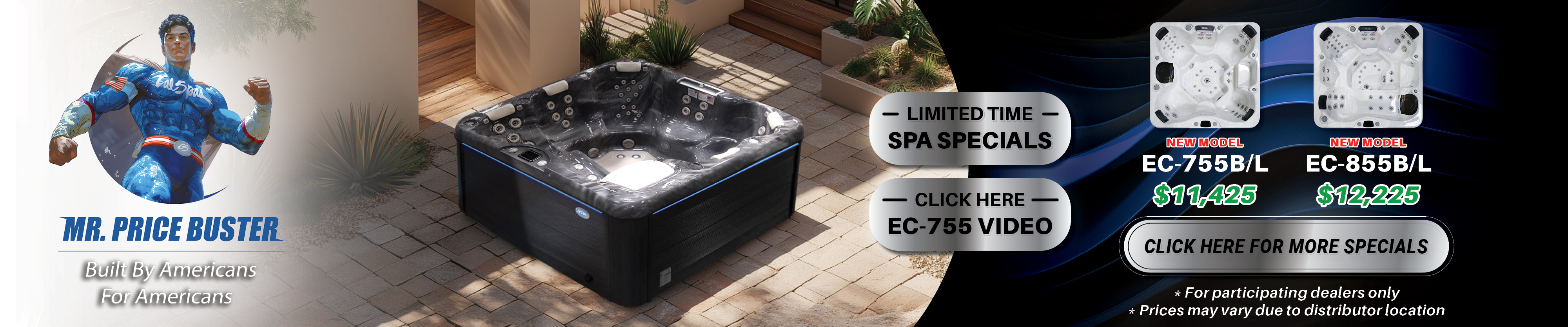 Calspas hot tub being used in a family setting - Lovington